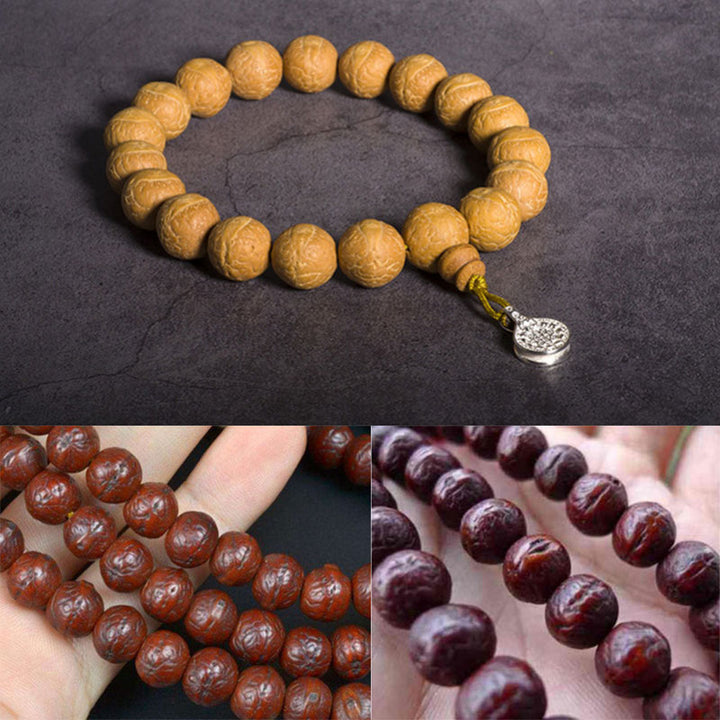 Buddha Stones菩提樹 幸運 縁起物Malaタッセル ポケットMala
