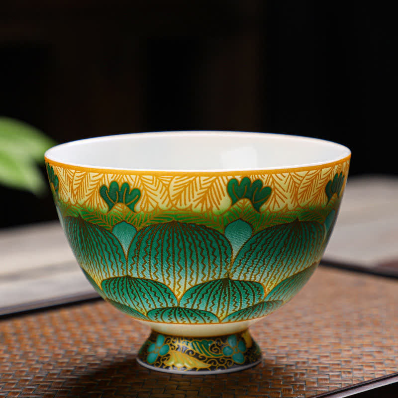 Buddha Stones蓮 陶器 ティーカップ フラワー ティーカップ 100ml