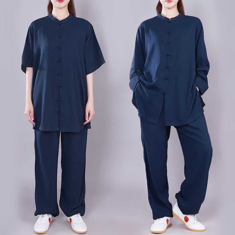 Buddha Stones太極拳 気功 瞑想 祈り スピリチュアル 禅 練習 ユニセックス コットン リネン 服 セット - image 21