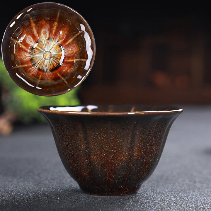 Buddha Stonesカラフル セラミック ティーカップ ホームオフィス ティーカップ - 茶色 - image 87