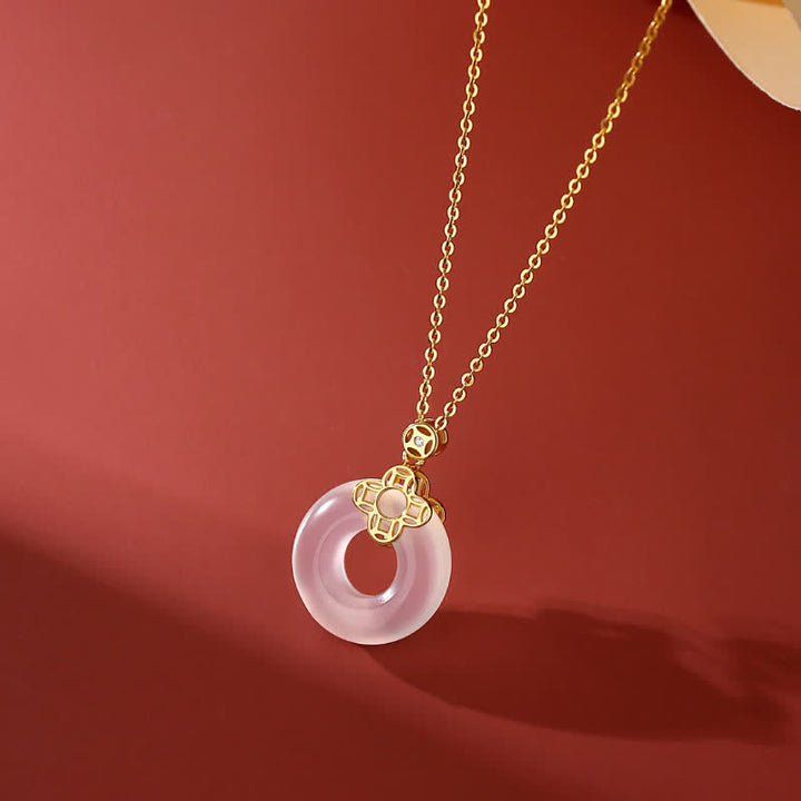 Buddha Stones925スターリングシルバー カルセドニー コインピース平和のお守りチャームポジティブネックレスペンダント - image 3