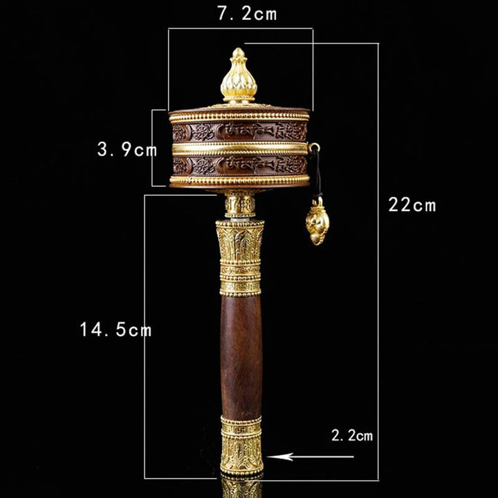 Buddha Stones チベットの祈祷ホイール六つの真理の言葉 銅製天秤装飾 - image 12