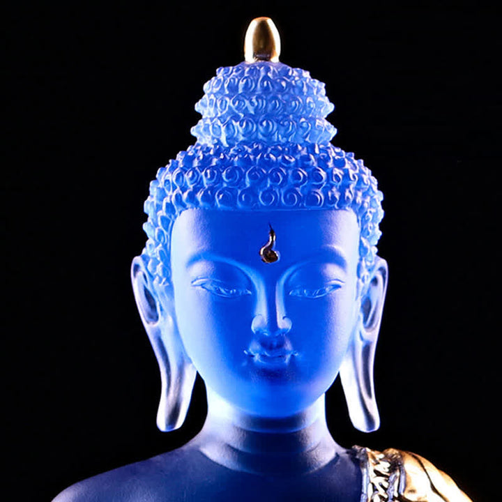 Buddha Stones薬師如来 手作り 瑠璃水晶 芸術作品 慈悲の像 自宅 オフィス 供物 装飾 - image 16