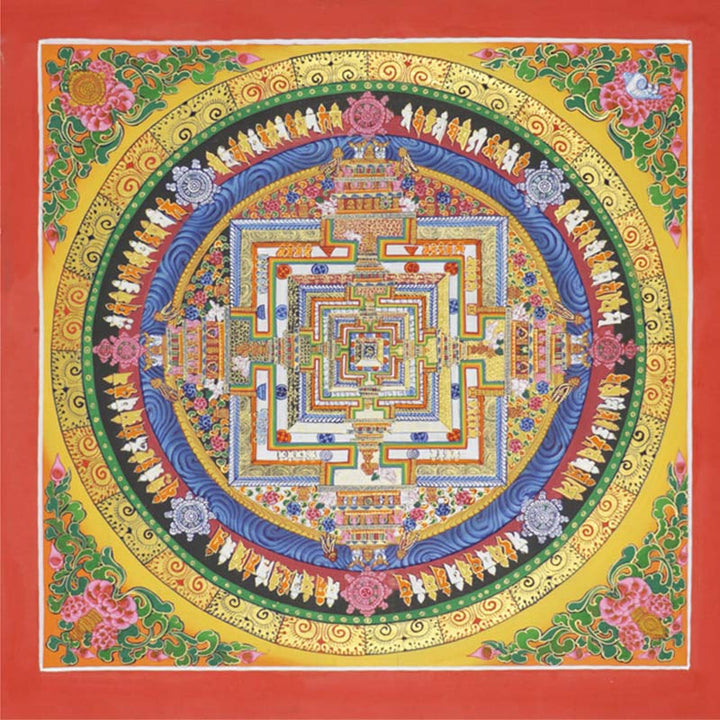 Buddha Stonesチベットタンカ画 祝福 手作り装飾