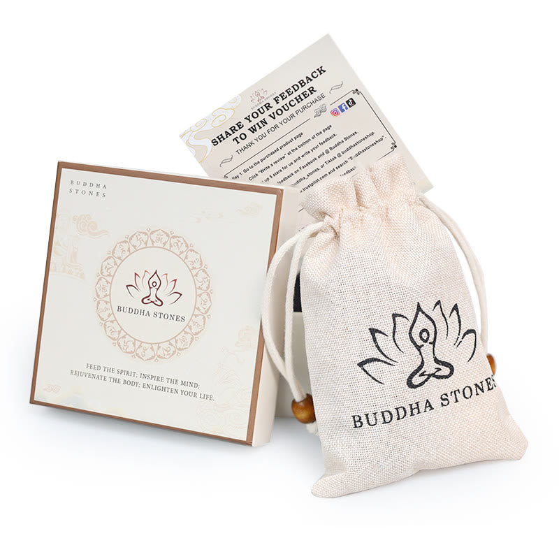 Buddha Stones 白翡翠＆菩提樹ビーズ マーラ 念珠ネックレス 蓮チャーム付き