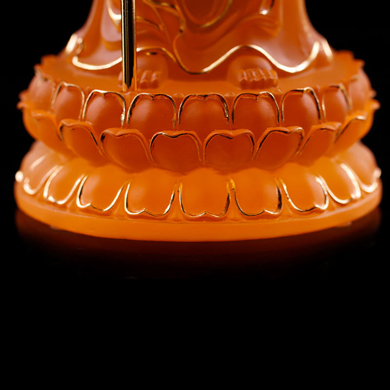 Buddha Stonesハンドメイド 地蔵菩薩像 琉璃クリスタルアートピース 静寂の像 室内装飾 - image 11