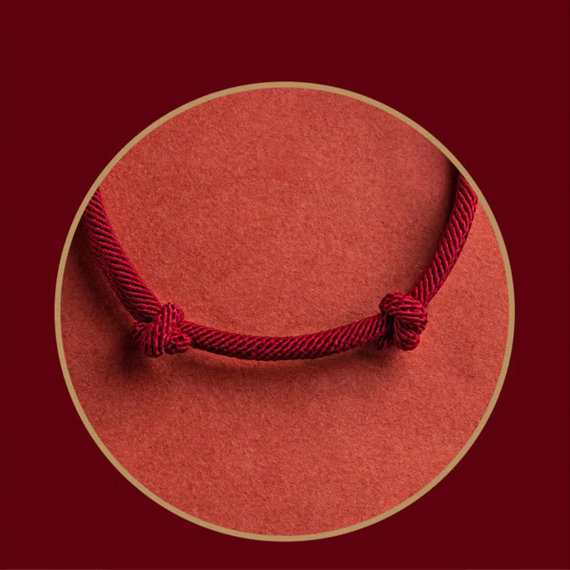 Buddha Stones925 スターリングシルバー 福文字 祝福 ハンドメイド 編み込みブレスレット - image 8