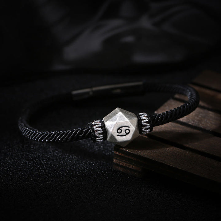 Buddha Stones999スターリングシルバー 12星座守護ハンドメイドストリングブレスレット