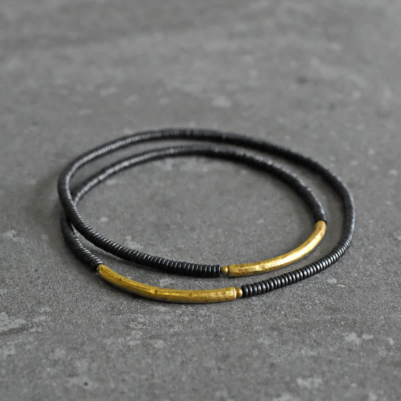 Buddha Stones黒檀銅 バランス 多層ブレスレット - image 6