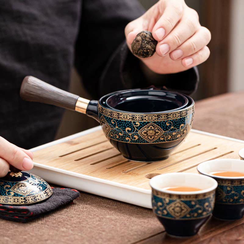 Buddha Stones中国功夫茶器デザイン 陶器ティーポット ポータブルギフトバッグ
