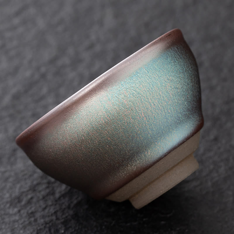 Buddha Stonesヴィンテージ ピンク カラフル 中国 Jianzhan 窯 陶器 ティーカップ カンフー ティーカップ ボウル