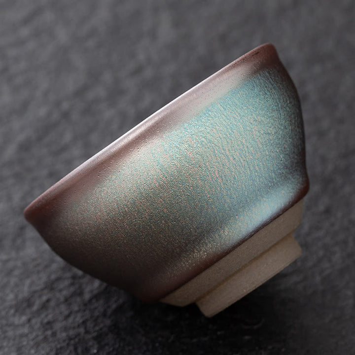 Buddha Stonesヴィンテージ ピンク カラフル 中国 Jianzhan 窯 陶器 ティーカップ カンフー ティーカップ ボウル