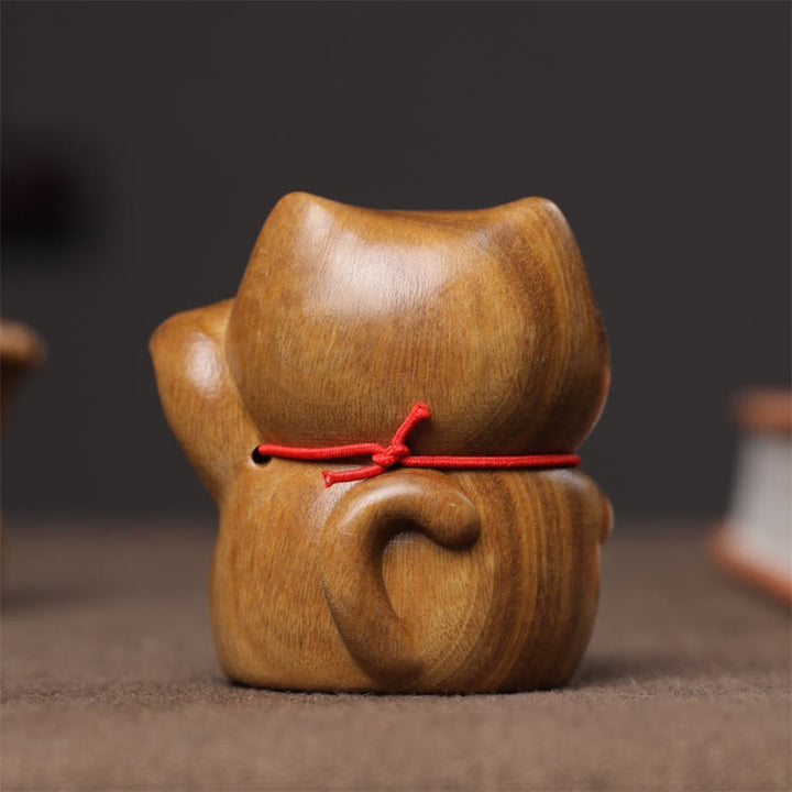 Buddha Stones緑 白檀 小型 かわいい 招き猫 平和 飾り - image 8
