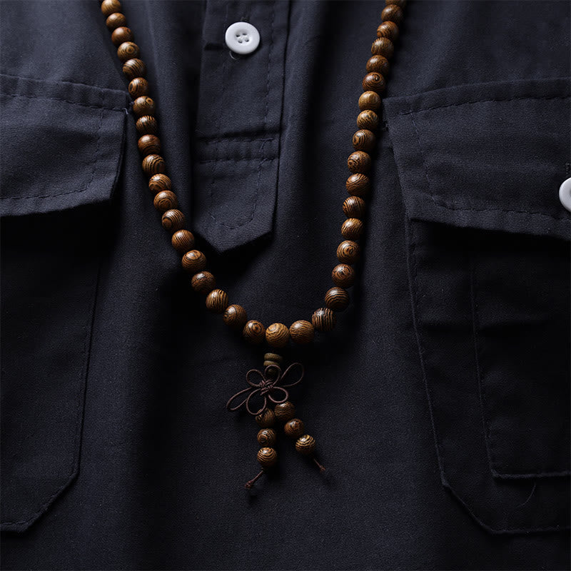 Buddha Stones108 個入りMalaビーズ ブレスレット 祈り 瞑想 白檀 弾性