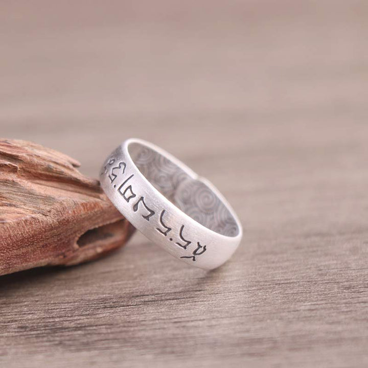 Buddha Stones999 スターリングシルバー 蓮の象 六つの真実の言葉 祝福リング - image 10