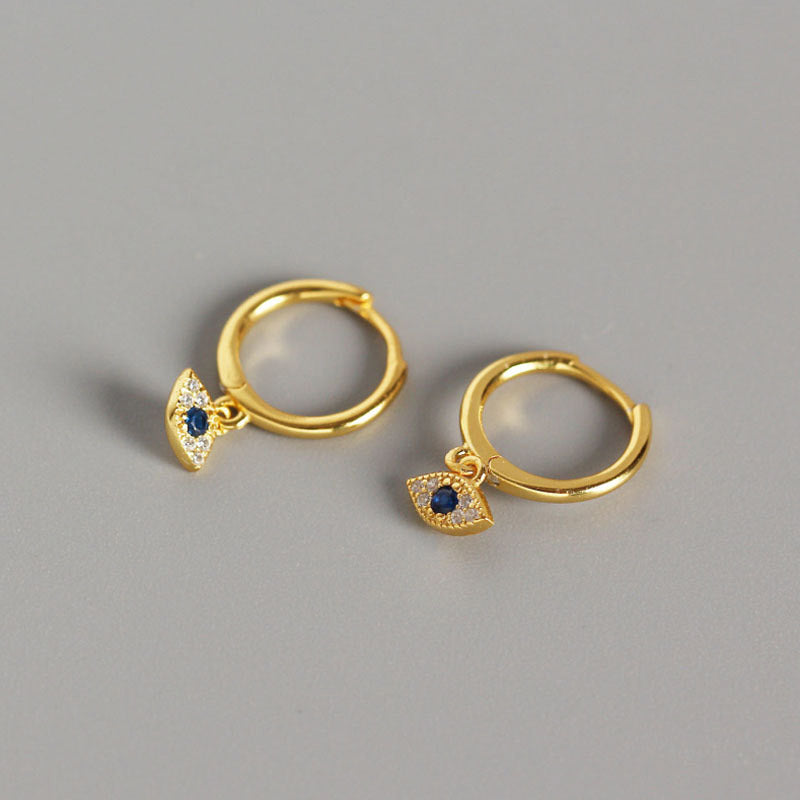 Buddha Stones925スターリングシルバー 邪眼の祝福と保護のスタッドピアス