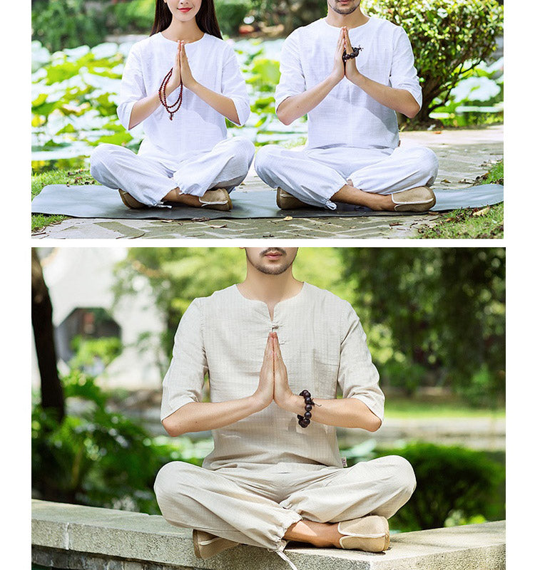 Buddha Stones瞑想 祈り スピリチュアル 禅 修行 ユニフォーム 衣類 メンズ セット