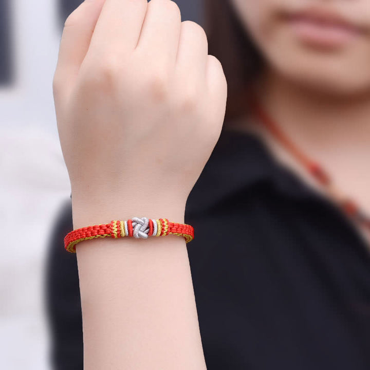 Buddha Stonesカラフルロープ 真実の愛の結び目 幸運 ハンドメイドブレスレット