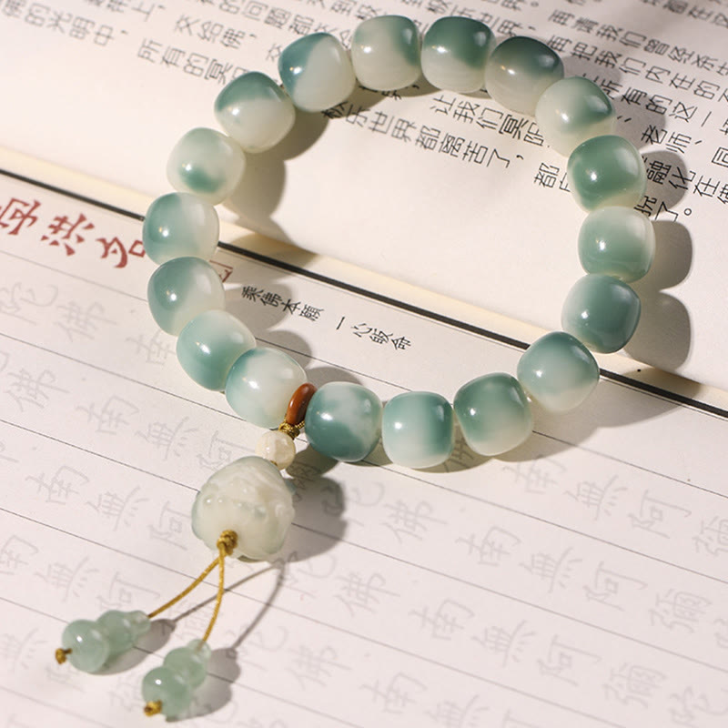 Buddha Stonesグラデーション菩提樹九尾狐猫の爪松ぼっくり平和ブレスレット - image 8