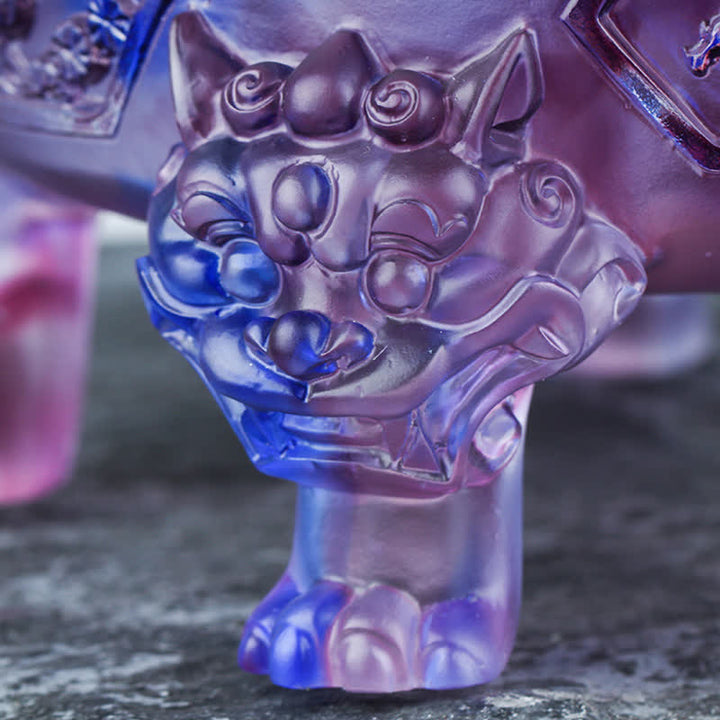 Buddha Stones風水 縁起の良い龍 手作り 琉璃水晶 回転式 アートピース 幸運 家庭 オフィス 装飾 - image 4