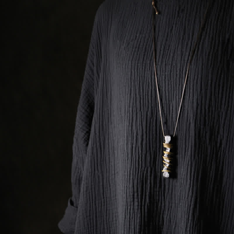 Buddha Stones、チベット産黒檀、真鍮製、バランスピースネックレスペンダント - image 11