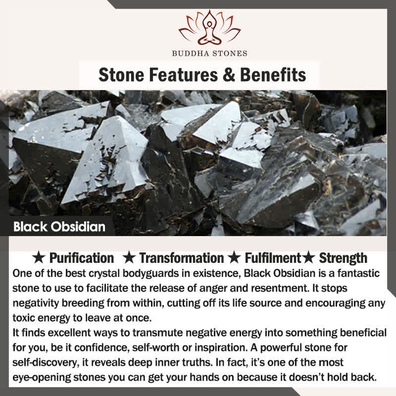 Buddha Stones 黒曜石彫刻の浄化陰陽ネックレスペンダント - image 5