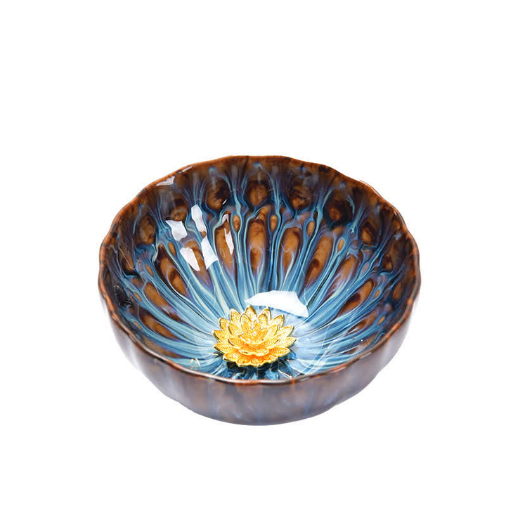 Buddha Stones蓮 孔雀 龍 鳳凰 鯉 陶器 ティーカップ 象嵌 ティーカップ 120ml - image 10