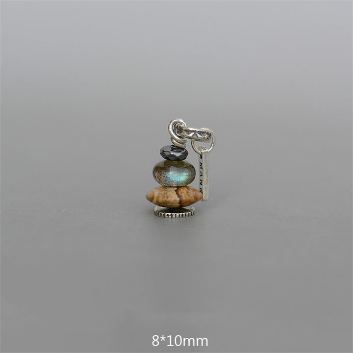 Buddha Stones禅ケアン ラブラドライト 各種クリスタル 落ち着いたペンダントネックレス