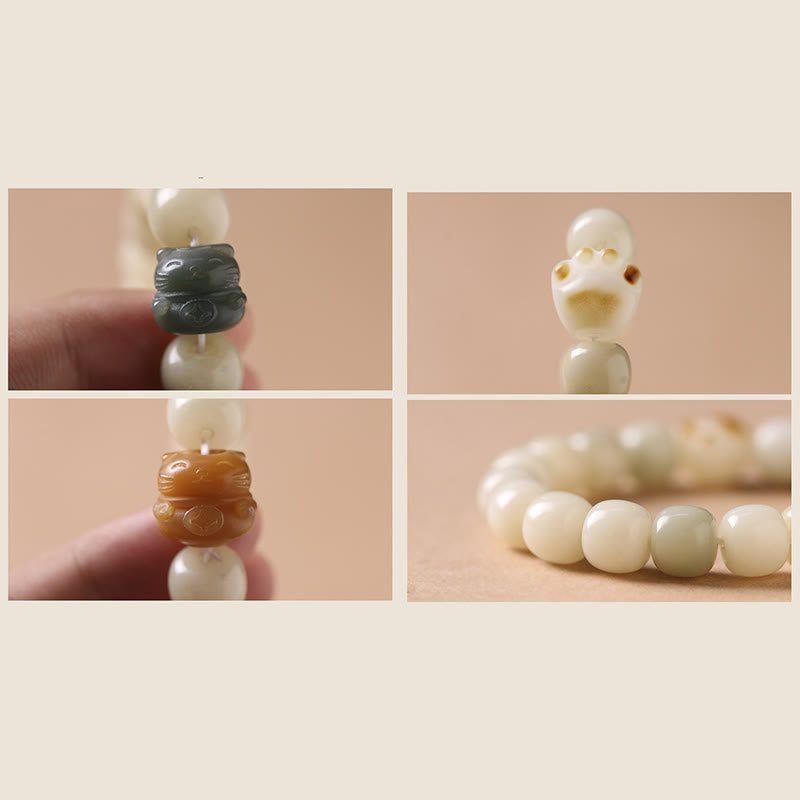 Buddha Stones招き猫 菩提樹 猫の足跡 平和ブレスレット - image 11
