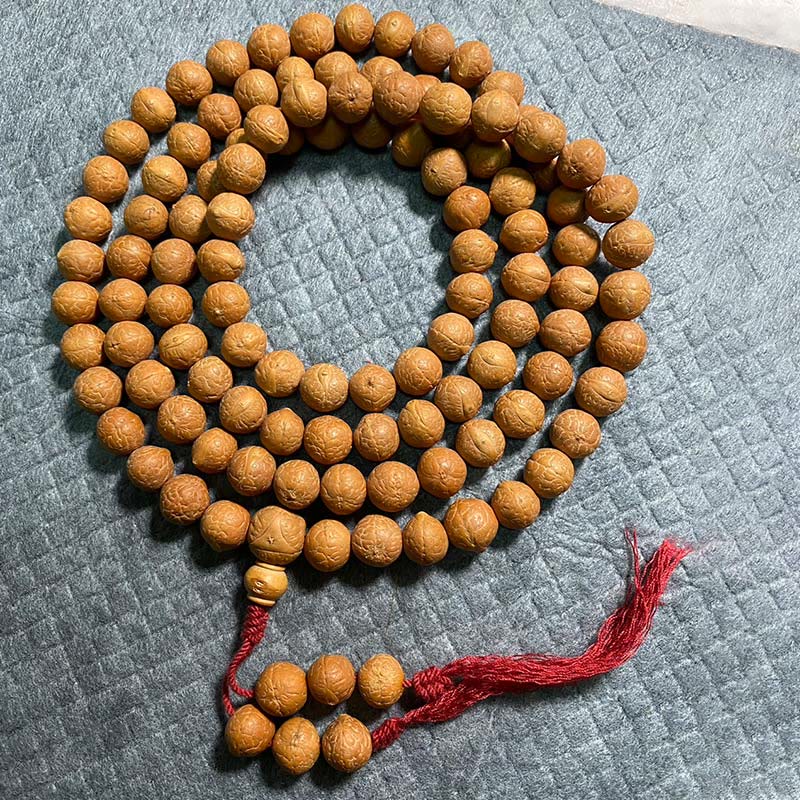 Buddha Stones108 個入りMalaネパール 菩提樹 幸運 富 タッセルブレスレット