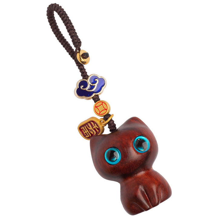 Buddha Stones小葉紫檀黒檀守護 キーホルダー 携帯電話 吊り下げ 飾り - image 6