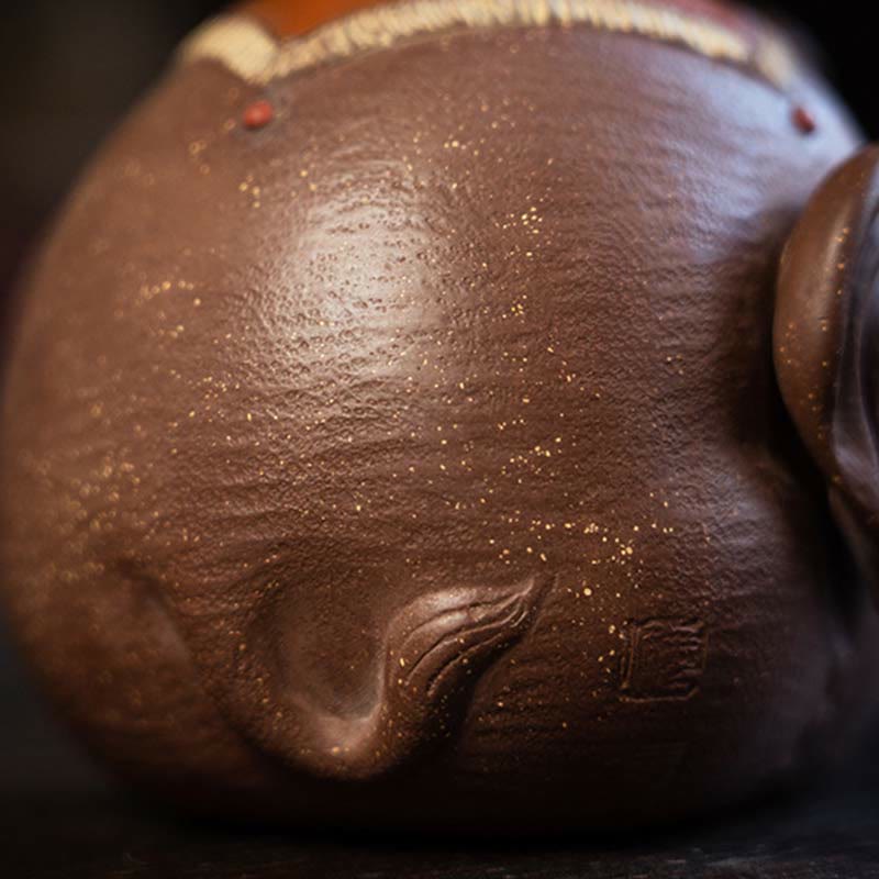 Buddha Stonesかわいい象 縁起の良い雲 紫粘土 陶器 ティーポット