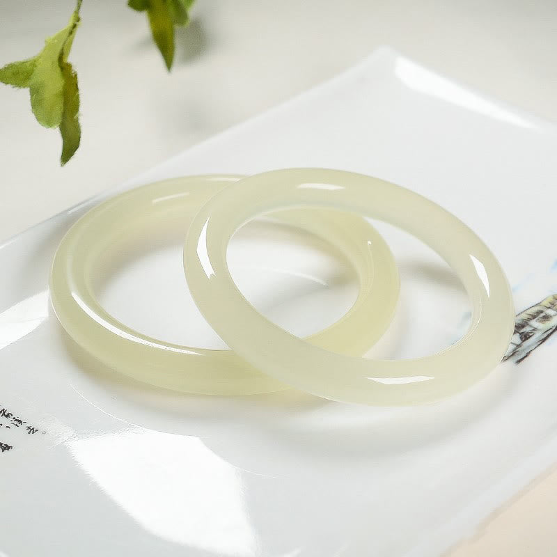 Buddha Stones天然アフガニスタン翡翠 カフブレスレット バングル - 60～62mm - image 0