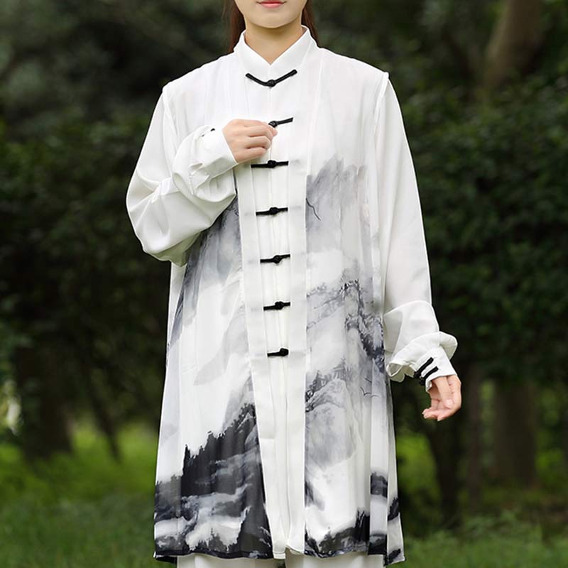 3点セット 水墨画 瞑想 祈り スピリチュアル 禅 太極拳 気功 練習 ユニセックス 服 セット