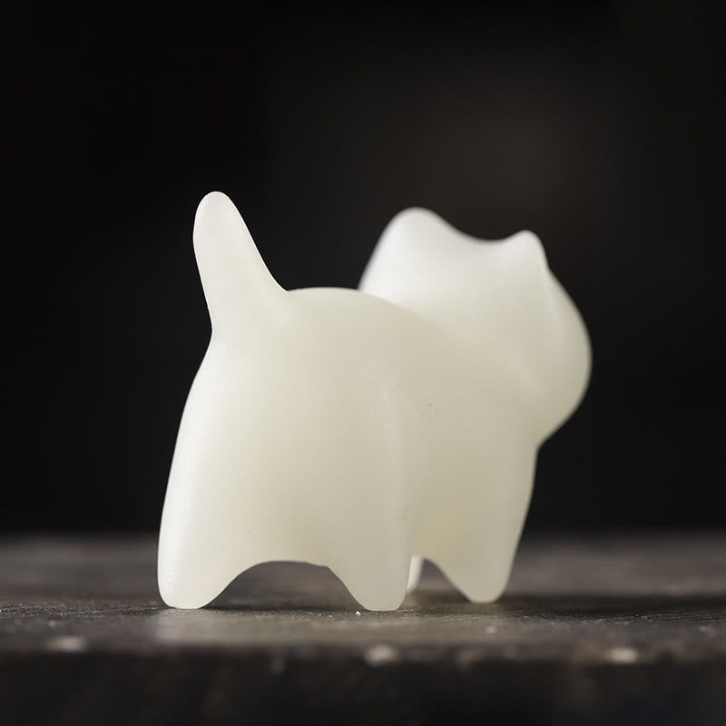 Buddha Stones2個 ミニ かわいい 猫 グローストーン 光る 幸運の猫 エネルギー デコレーション - image 7