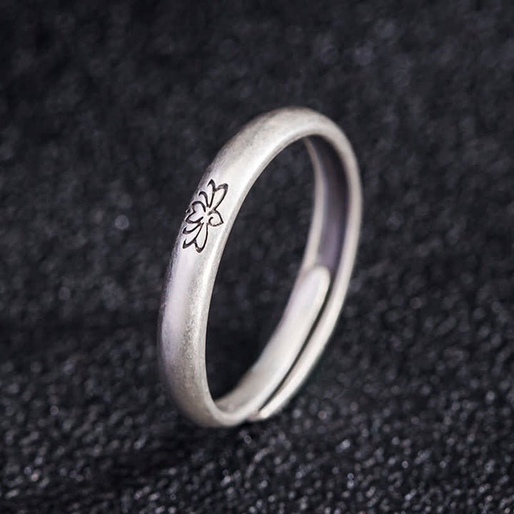 Buddha Stones925スターリングシルバー 蓮の花 悟りのリング - image 1