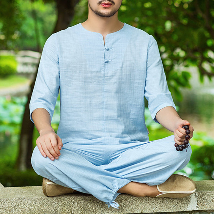Buddha Stones瞑想 祈り スピリチュアル 禅 修行 ユニフォーム 衣類 メンズ セット