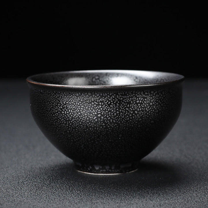 Buddha Stones 金箔中国風建瞻龍鳳蓮観音鯉陶器茶碗天目功夫茶碗 - image 3