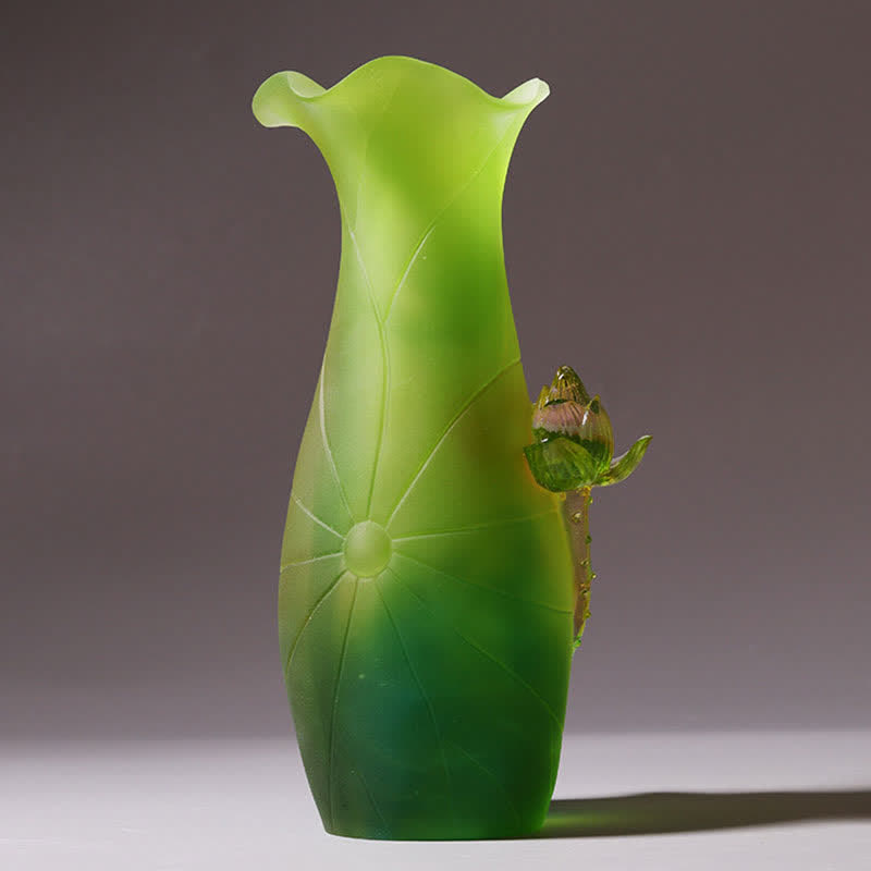 風水蓮手作りLiuliクリスタルアートピースホームオフィスの装飾品 - image 10