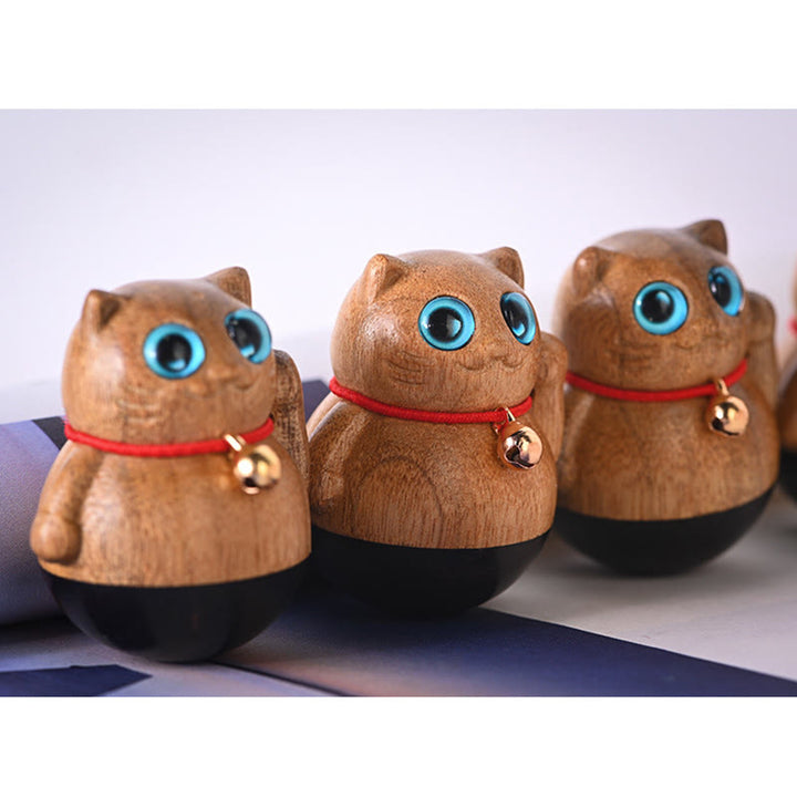 Buddha Stonesミニ招き猫子猫フィービー・ジェンナン木製祝福飾り - image 19