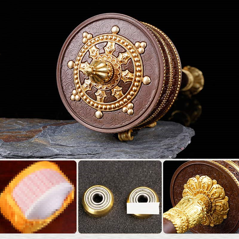 Buddha Stones チベットの祈祷ホイール六つの真理の言葉 銅製天秤装飾 - image 14