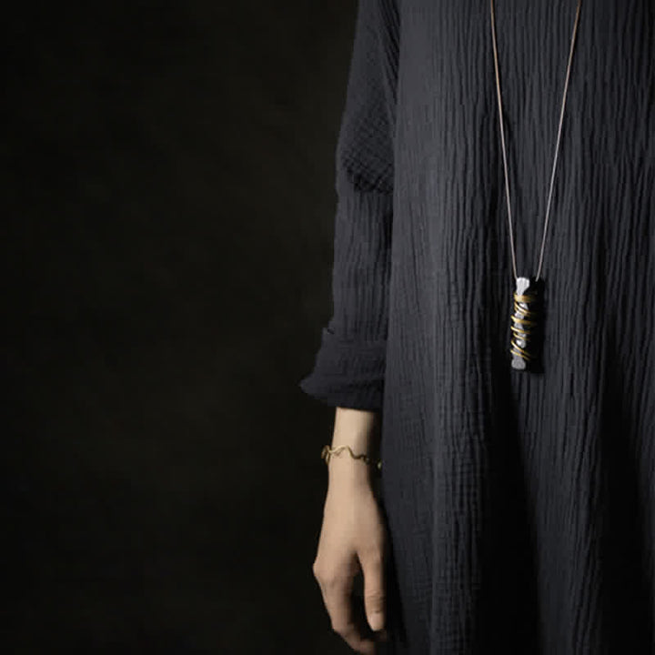 Buddha Stones、チベット産黒檀、真鍮製、バランスピースネックレスペンダント - image 10