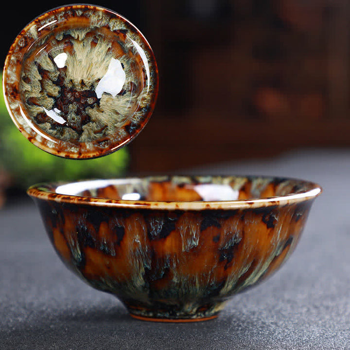 Buddha Stonesカラフル セラミック ティーカップ ホームオフィス ティーカップ - ダークゴールデンロッド - image 56