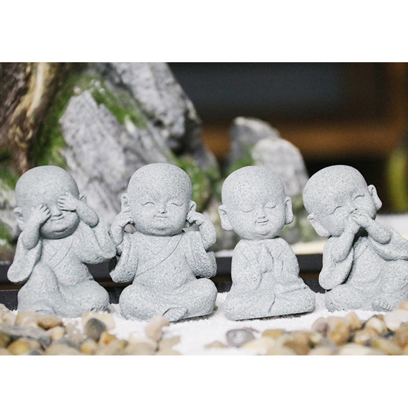 Buddha Stones瞑想 祈り 僧侶 仏像 静寂 室内装飾