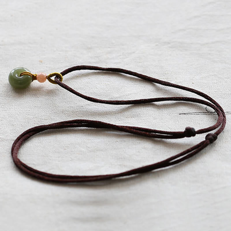 Buddha Stones天然丸玉平和のお守りチャーム蓮の豊かさ ストリングネックレスペンダント - image 12