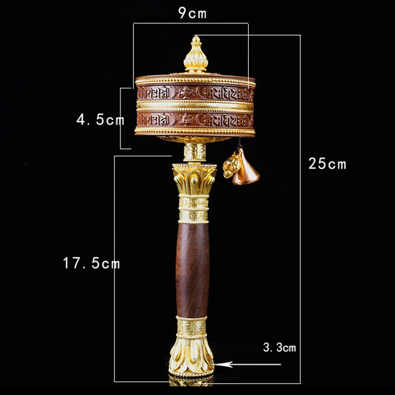 Buddha Stones チベットの祈祷ホイール六つの真理の言葉 銅製天秤装飾 - image 13