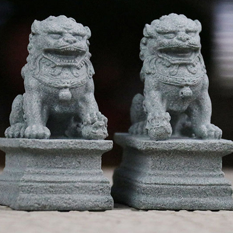Buddha Stones獅子 福福犬 象 魔除け 祝福 室内装飾 - image 5