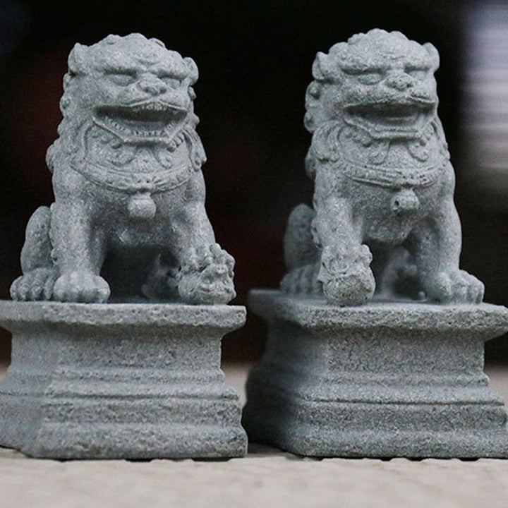 Buddha Stones獅子 福福犬 象 魔除け 祝福 室内装飾 - image 5