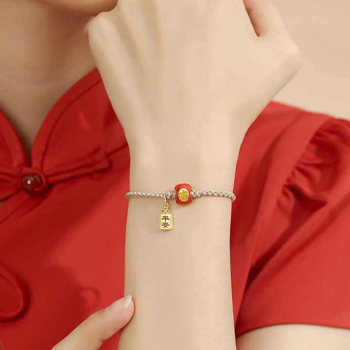 Buddha Stones925 スターリングシルバー ハンドメイド 縁起の良い漢字の祝福編み紐ブレスレット - image 8