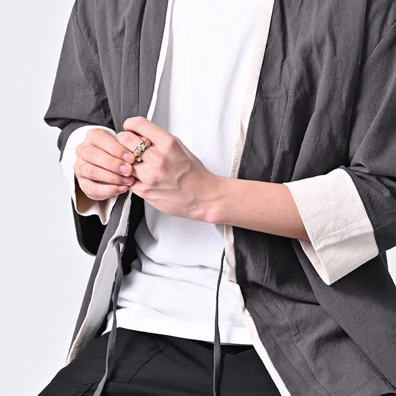 Buddha Stones ドラゴンチタン鋼刺激回転リング - image 3